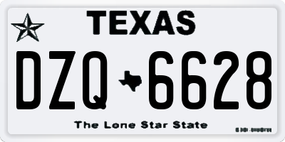 TX license plate DZQ6628