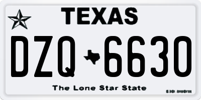 TX license plate DZQ6630