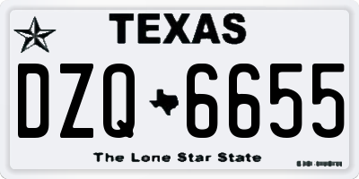 TX license plate DZQ6655