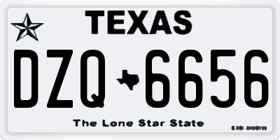 TX license plate DZQ6656
