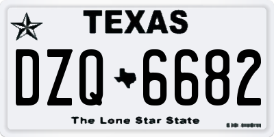 TX license plate DZQ6682