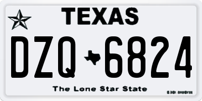 TX license plate DZQ6824