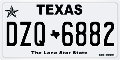 TX license plate DZQ6882