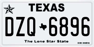TX license plate DZQ6896