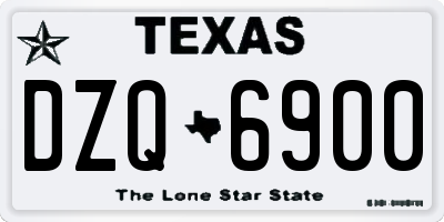 TX license plate DZQ6900