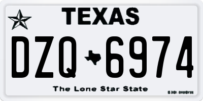 TX license plate DZQ6974