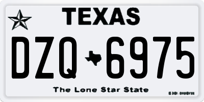 TX license plate DZQ6975