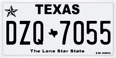 TX license plate DZQ7055