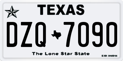 TX license plate DZQ7090