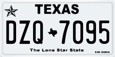 TX license plate DZQ7095