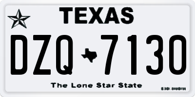 TX license plate DZQ7130