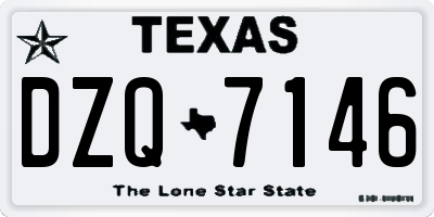 TX license plate DZQ7146