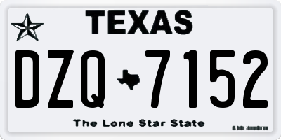 TX license plate DZQ7152