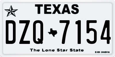 TX license plate DZQ7154