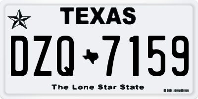 TX license plate DZQ7159