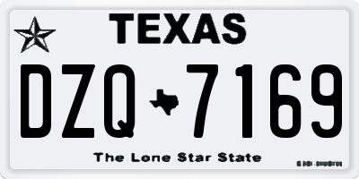 TX license plate DZQ7169
