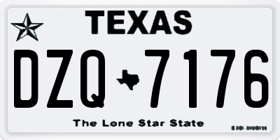 TX license plate DZQ7176