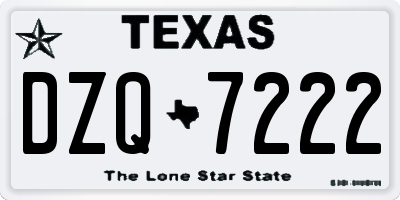 TX license plate DZQ7222