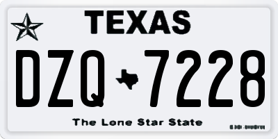 TX license plate DZQ7228