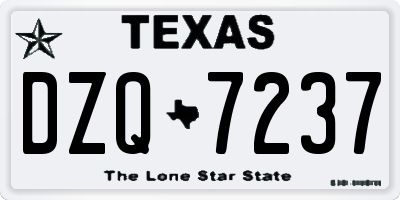 TX license plate DZQ7237