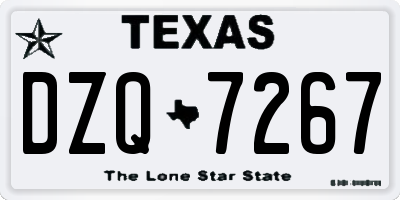 TX license plate DZQ7267