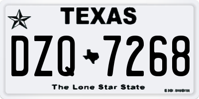 TX license plate DZQ7268