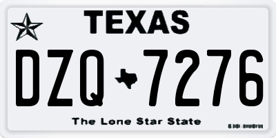 TX license plate DZQ7276
