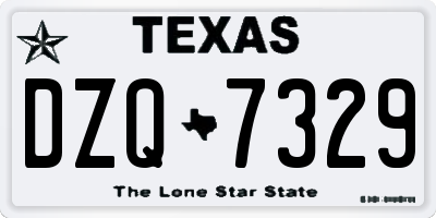 TX license plate DZQ7329