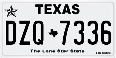 TX license plate DZQ7336