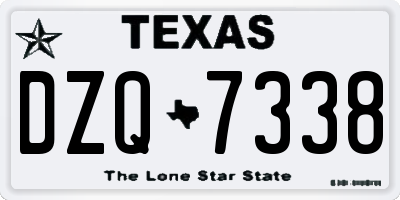 TX license plate DZQ7338