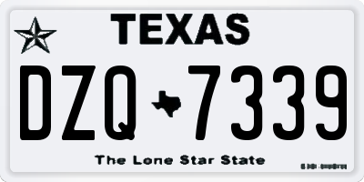 TX license plate DZQ7339