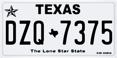 TX license plate DZQ7375