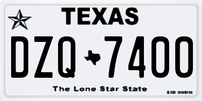 TX license plate DZQ7400