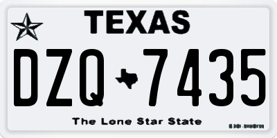 TX license plate DZQ7435