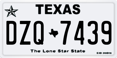 TX license plate DZQ7439