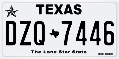 TX license plate DZQ7446