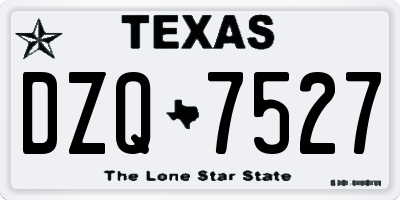 TX license plate DZQ7527