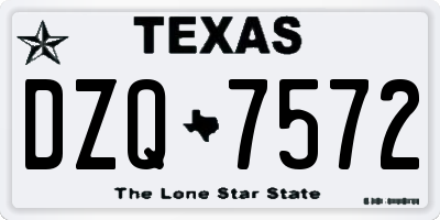 TX license plate DZQ7572