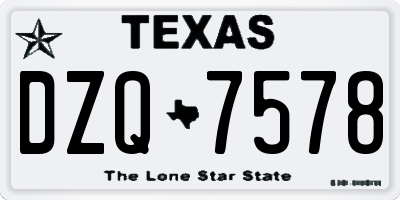 TX license plate DZQ7578