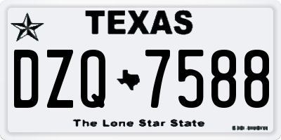 TX license plate DZQ7588