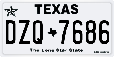 TX license plate DZQ7686