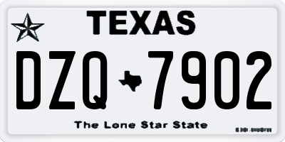 TX license plate DZQ7902