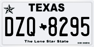 TX license plate DZQ8295