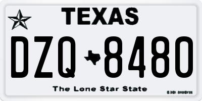 TX license plate DZQ8480