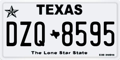 TX license plate DZQ8595