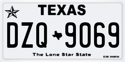 TX license plate DZQ9069