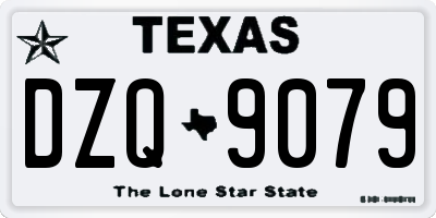 TX license plate DZQ9079