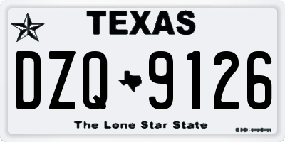 TX license plate DZQ9126