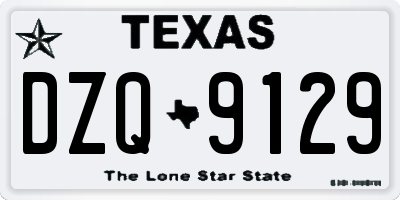 TX license plate DZQ9129