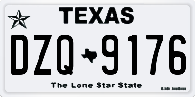TX license plate DZQ9176